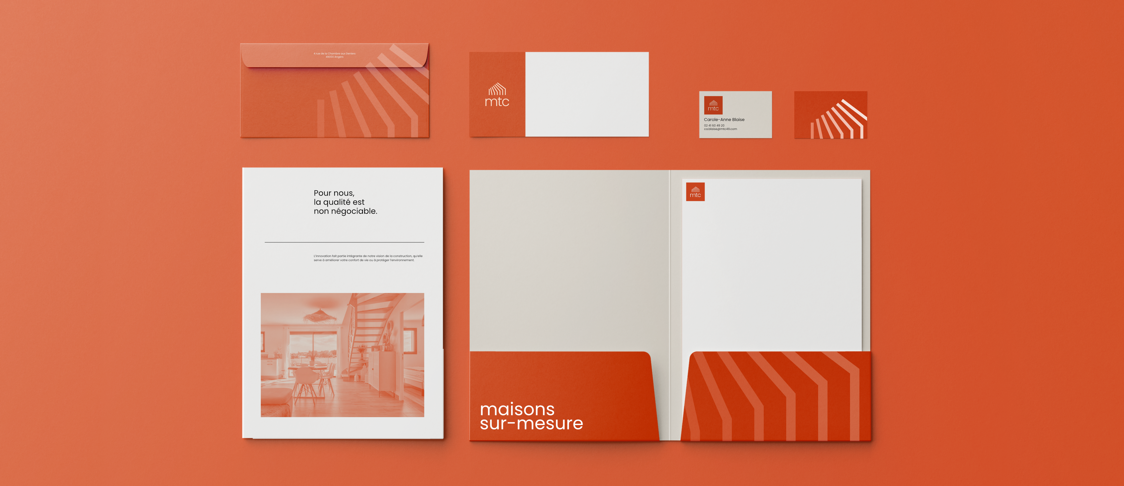 Logo MTC sur la papeterie